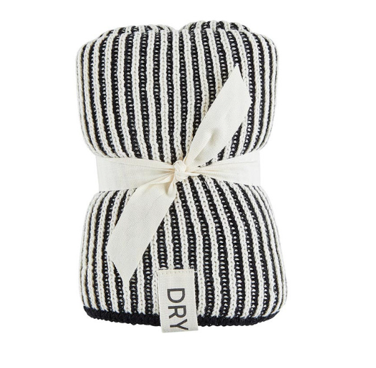 Knit Dish Towel - Ivory/Black