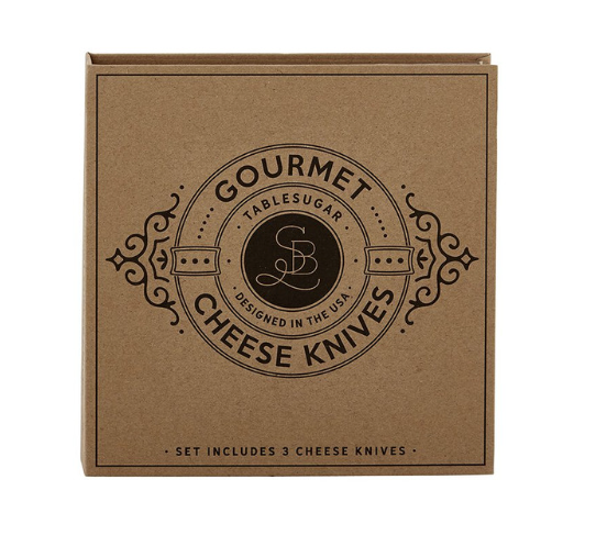 Silver Gourmet Cheese Knives Book Box