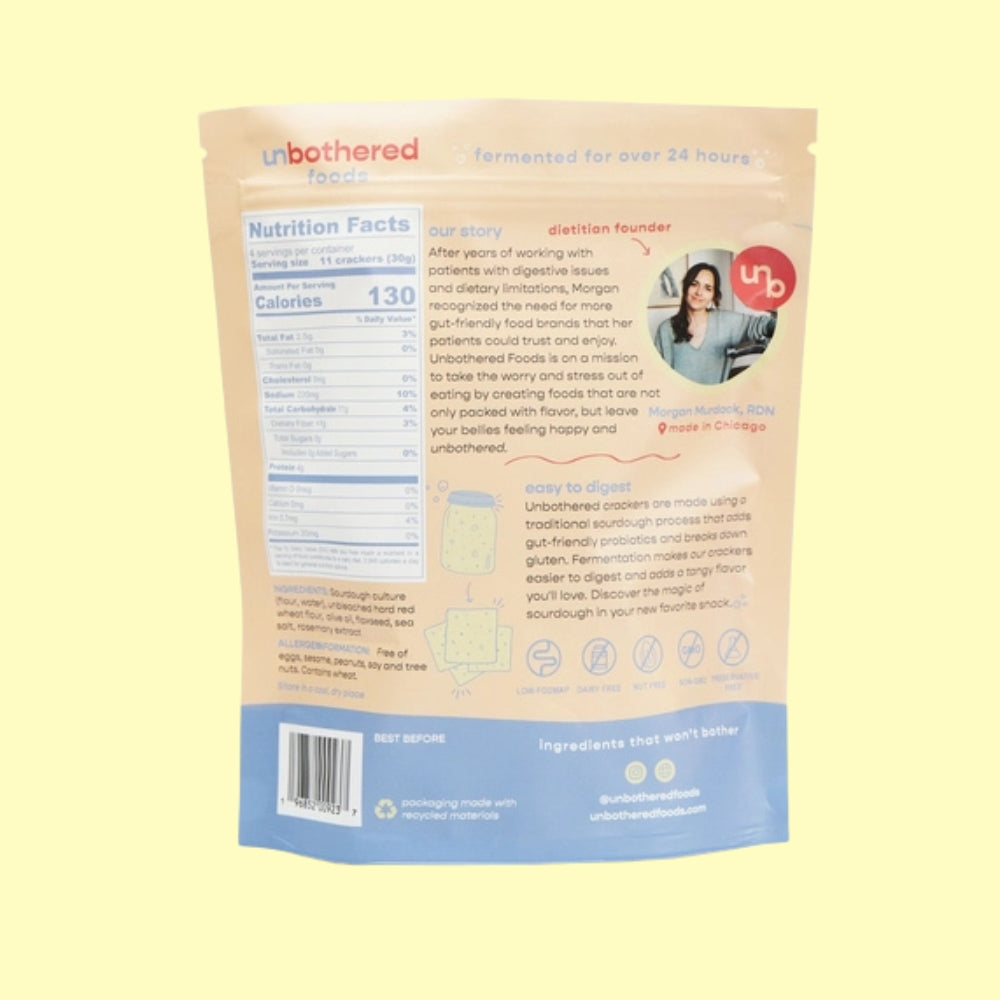 Sourdough Sea Salt & Flax Crackers - Gut-Friendly