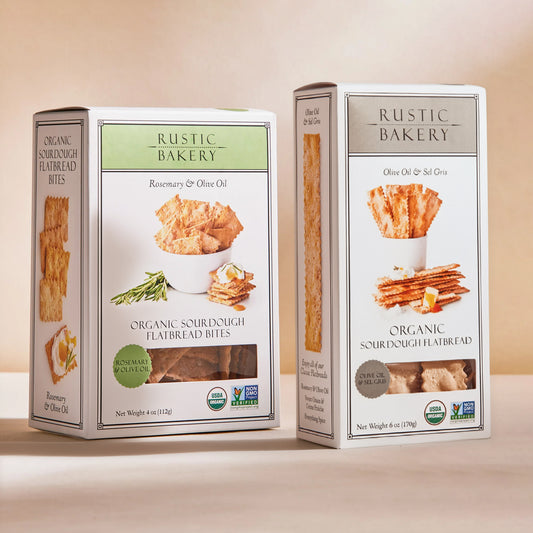 Two Boxes of Crackers - Sea Salt Flatbreads & Rosemary/Olive Oil Bites