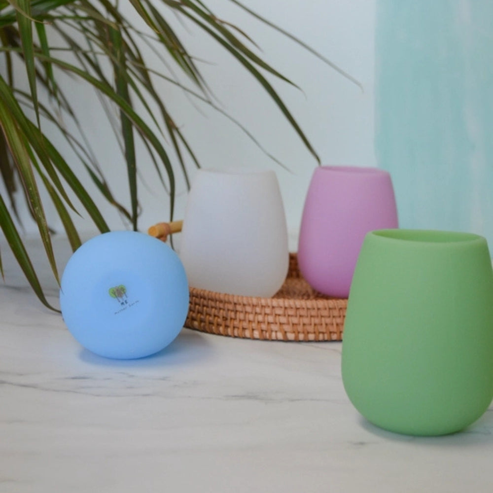 Portable Silicone Travel Wine Glasses + Bag