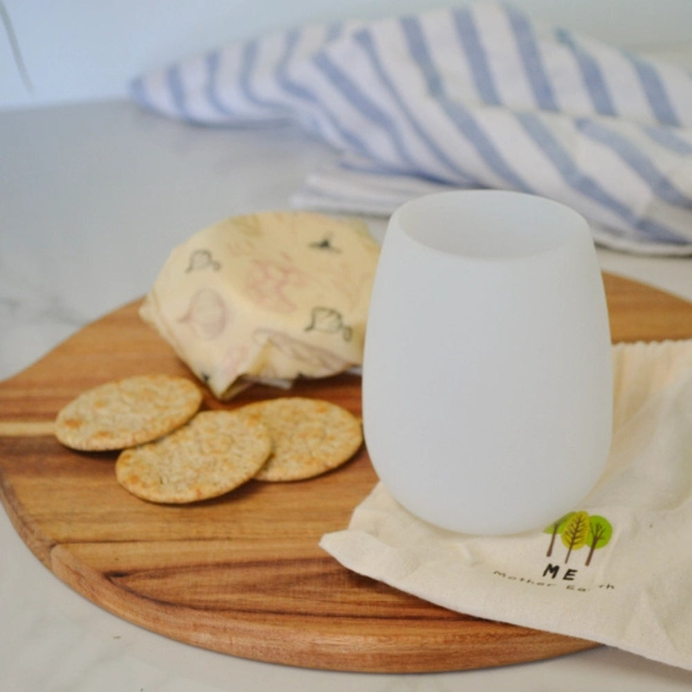 Portable Silicone Travel Wine Glasses + Bag