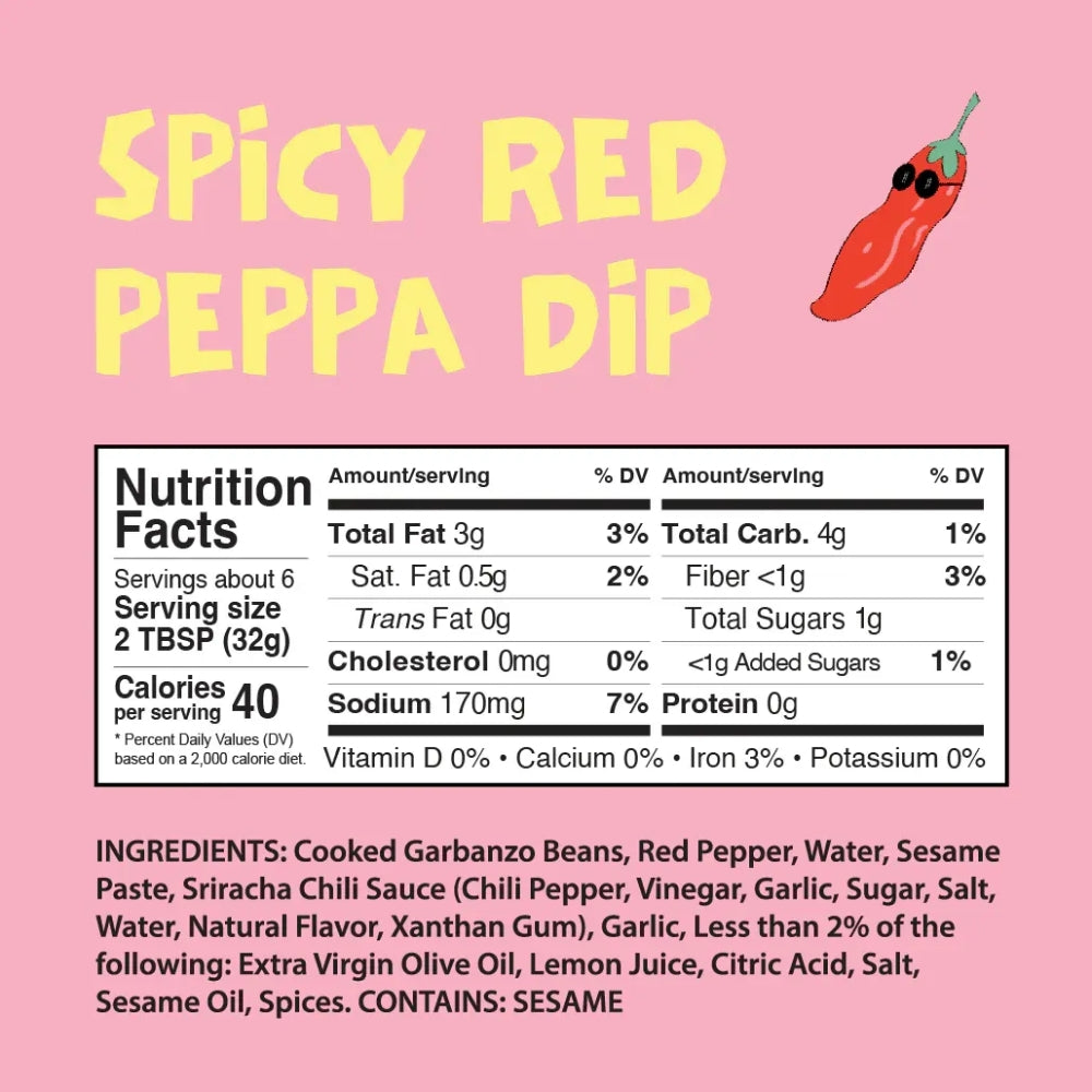 Spicy Red Peppa Hummus Based Dip