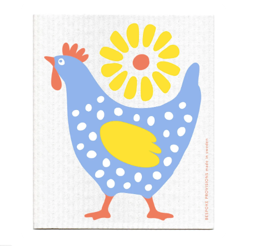 Periwinkle Hen Swedish Dishcloth - Reusable Sponge Cloth