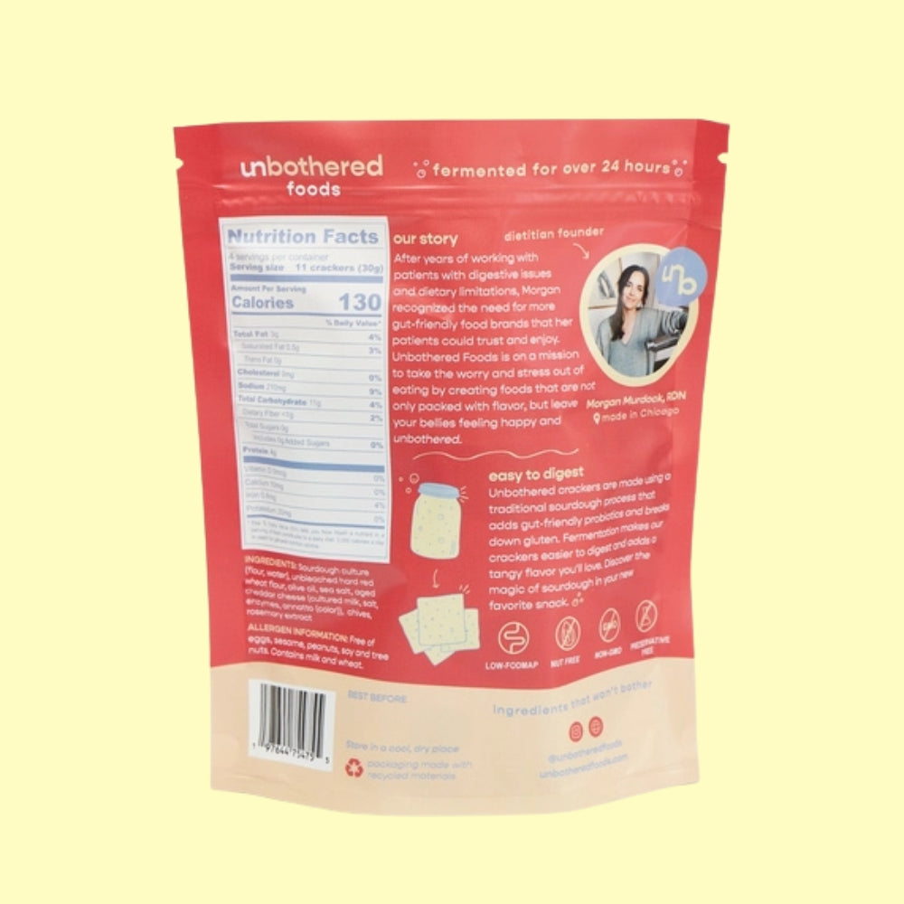 Sourdough Cheddar & Chive Crackers - Gut-Friendly