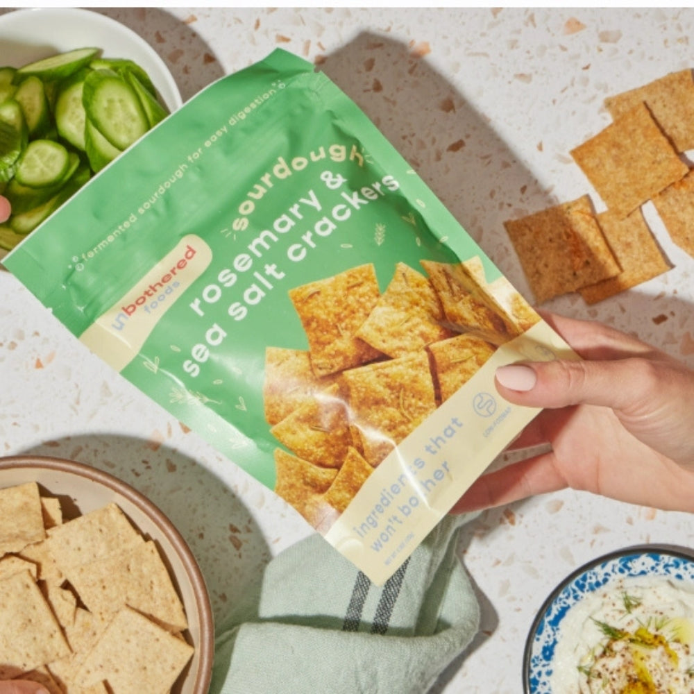 Sourdough Rosemary & Sea Salt Crackers